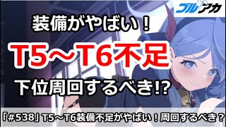 【ブルアカ】T5～T6装備不足がやばい！下位装備は周るべき！？【ブルーアーカイブ】