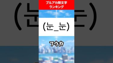 好きな顔文字ランキング #ブルアカ #ブルーアーカイブ
