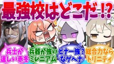 最強の学園はどこなのか議論し合う先生たちの反応集【ブルーアーカイブ/ブルアカ/反応集】