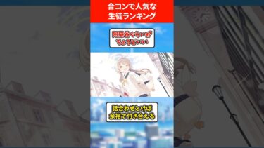合コンで人気ランキング #ブルアカ #ブルーアーカイブ