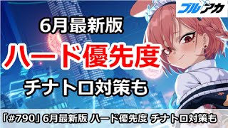 【ブルアカ】6月最新版 ハード優先度 そろそろチナトロ対策も検討【ブルーアーカイブ】