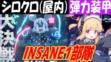 【ブルアカ】大決戦シロクロ（屋内）弾力装甲INSANE1部隊クリア解説【ブルーアーカイブ】