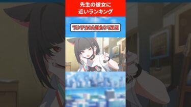 【もうすぐで付き合う】先生の彼女に近い生徒ランキング #ブルアカ #ブルーアーカイブ