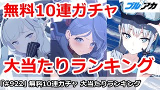 【ブルアカ】無料10連続ガチャの恒常キャラ大当たりランキング【ブルーアーカイブ】