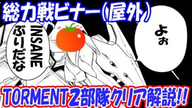 【ブルアカ】総力戦ビナー（屋外）TORMENT２部隊クリア解説【ブルーアーカイブ】