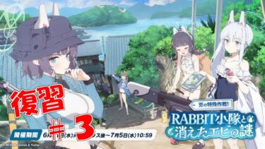 【ブルアカ】＜復習実況＞夏の特殊作戦！RABBIT小隊と消えたエビの謎　#３　善行が人との関係を築いてくれる