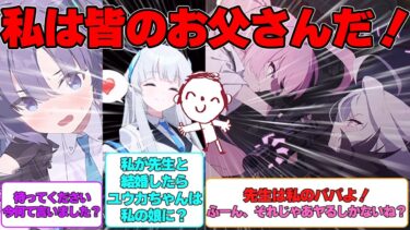 【SS】生徒を大切に思うがあまり、父性が芽生え生徒たちのお父さんに（勝手に）なった先生に対する反応集【ブルアカ】#ブルーアーカイブ #ブルアカ