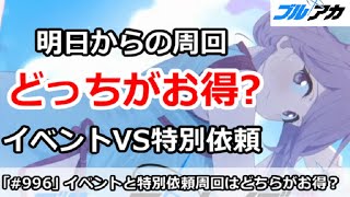 【ブルアカ】明日からの周回はイベント VS 特別依頼2倍はどちらがお得？【ブルーアーカイブ】