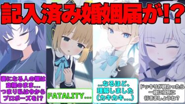 【SS】先生が机の上に婚姻届を置いてドッキリを生徒に仕掛けた世界線に対する反応集【ブルアカ】#ブルーアーカイブ #ブルアカ