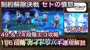 【ブルアカ】制約解除決戦セトの憤怒 106段階クリア 49&74エコクリア WB全回収 神秘 特殊装甲 屋外 THE Fury Of Set ずんだもん音声字幕解説 【ブルーアーカイブ】#ブルアカ