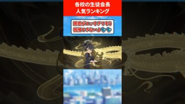 各校の生徒会長人気ランキング #ブルアカ #ブルーアーカイブ