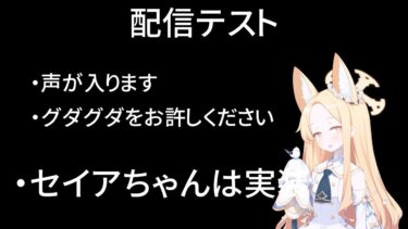 配信テストと余裕があればなにか【ブルアカ】