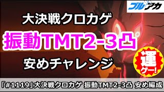 【ブルアカ】大決戦クロカゲ 振動TMT2凸 安めチャレンジ編成 (TORMENT/市街地/39,050,641)【ブルーアーカイブ】