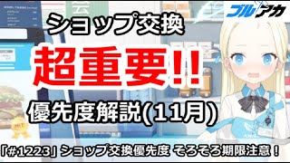 【ブルアカ】ショップ交換優先度解説(11月版)、そろそろ期限注意！！【ブルーアーカイブ】