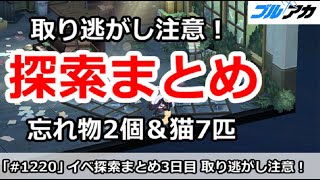 【ブルアカ】取り逃がし注意！ドレスイベント探索まとめ 3日目 忘れ物2個＆猫7匹【ブルーアーカイブ】