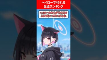 【名器の品格】ヘイローで45れる生徒ランキング #ブルアカ #ブルーアーカイブ