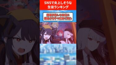 【言射●動画】SNSで炎上しそうな生徒ランキング #ブルアカ #ブルーアーカイブ