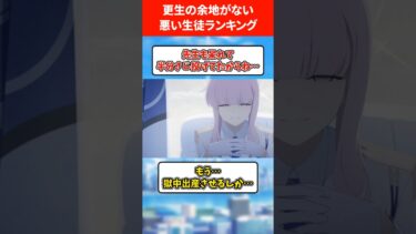 更生の余地がない悪い生徒ランキング #ブルアカ #ブルーアーカイブ