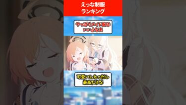 えっな制服キヴォトスランキング #ブルアカ #ブルーアーカイブ