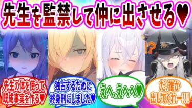 先生を独占するために監禁して種づけしようとする生徒へのコメントの反応【ブルーアーカイブ ブルアカ 反応集 まとめ】