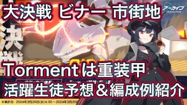 【ブルアカ】大決戦 ビナー 市街地 チアキの出番になりそう 活躍生徒予想＆編成例解説 ずんだもん音声字幕解説 biimシステム 【ブルーアーカイブ】#ブルアカ