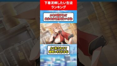 下着泥棒したい生徒ランキング #ブルアカ #ブルーアーカイブ