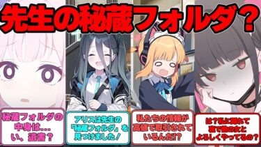 【SS】先生の秘蔵ファイルの中身はなんじゃろな？に対する反応集【ブルアカ】#ブルアカ #ブルーアーカイブ