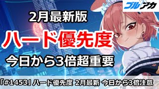 【ブルアカ】2月最新版 ハード周回優先度 今日から3倍で超重要！【ブルーアーカイブ】