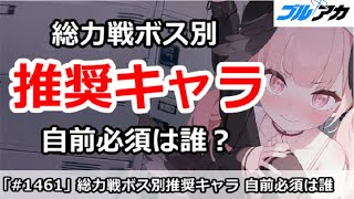 【ブルアカ】総力戦ボス別推奨キャラ！自前で用意必須は誰か？【ブルーアーカイブ】