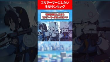 フルアーマーにしたい生徒ランキング #ブルアカ #ブルーアーカイブ