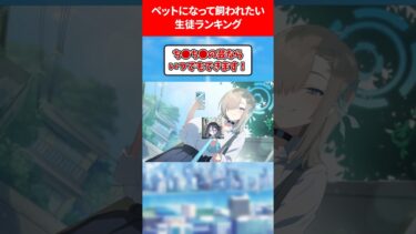 ペットになって飼われたい生徒ランキング #ブルアカ #ブルーアーカイブ