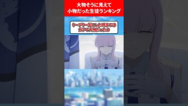 大物そうに見えて小物だった生徒ランキング #ブルアカ #ブルーアーカイブ