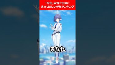 先生以外で呼んでほしいランキング #ブルアカ #ブルーアーカイブ
