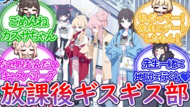 【SS】スイーツ部全員が抜け駆けを狙ってる放課後ギスギス部に対する先生の反応集【ブルーアーカイブ -Blue Archive- 反応集】