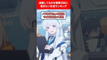 過酷しているのを観察日記に書きたいランキング #ブルアカ #ブルーアーカイブ