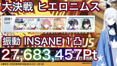 【#ブルアカ】大決戦 ヒエロニムス 振動 INSANE 1凸 27,683,457Pt 市街地 弾力装甲 ずんだもん音声字幕解説 biimシステム【ブルーアーカイブ】