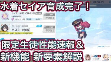 【#ブルアカ】水着セイアと新要素の簡易解説 【ブルーアーカイブ】