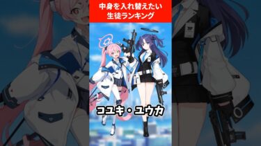 中身を入れ替えたい生徒ランキング #ブルアカ #ブルーアーカイブ