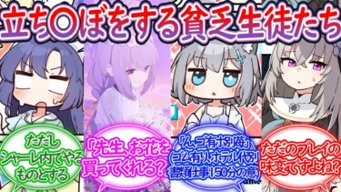 ”もしもしヴァルキューレ？シャーレで立ち〇ぼをしている生徒がたくさんいるのですが…”に対する先生の反応集【ブルーアーカイブ -Blue Archive- 反応集】
