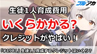 【ブルアカ】生徒1人の育成費用はいくらかかる？クレジットがやばい！【ブルーアーカイブ】