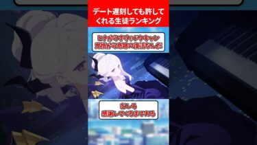 デート遅刻しても許してくれるランキング #ブルアカ #ブルーアーカイブ