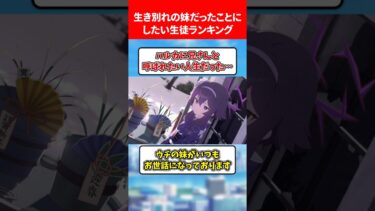 生き別れの妹だったことにしたい生徒ランキング #ブルアカ #ブルーアーカイブ