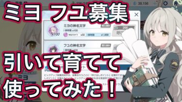 【ブルアカ】新規実装生徒 ミヨ フユ 育てて使ってみた 性能速報 おまけガチャ【ブルーアーカイブ】