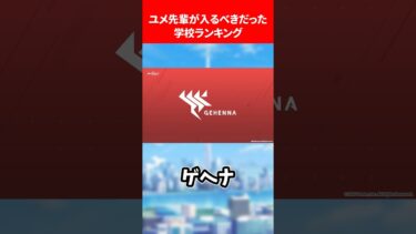 ユメ先輩が入るべきだった学校ランキング #ブルアカ #ブルーアーカイブ