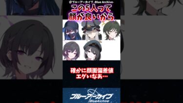 【ブルアカ】この5人って顔がいいからモブとかに…に対するブルアカファンの反応集#ブルアカ #ブルーアーカイブ #反応集 #shorts