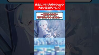 先生に振られたらダメージ大ランキング #ブルアカ #ブルーアーカイブ