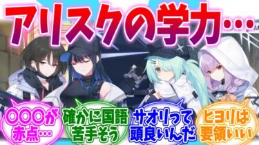 あの真面目な〇〇が赤点…!?判明したアリスクの学力への反応集【ブルーアーカイブ/ブルアカ/反応集】