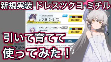 【ブルアカ】新規実装生徒 ドレス ツクヨ ミチル 育てて使ってみた 性能速報 おまけガチャ【ブルーアーカイブ】