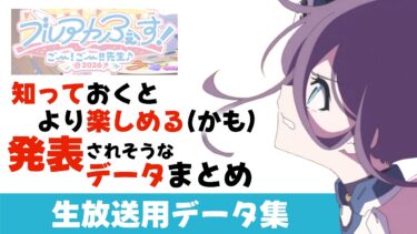 【過去データまとめ】生放送で発表されそうなことのデータ＆予想【ブルーアーカイブ】