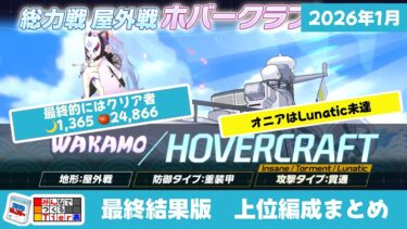 【上位編成まとめ】2026.1総力戦ワカモホバークラフト【ブルーアーカイブ】Introducing the top teams for HOVERCRAFT